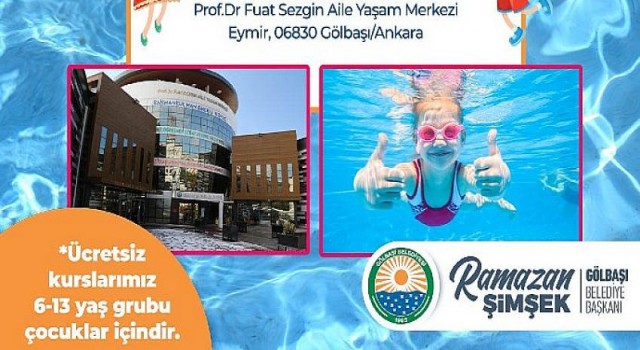 Gölbaşı Belediyesi çocukları yüzme kursu ile buluşturuyor