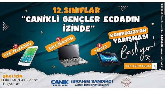 Canik’ten Cumhuriyetin 100 Yılına Özel Yarışma