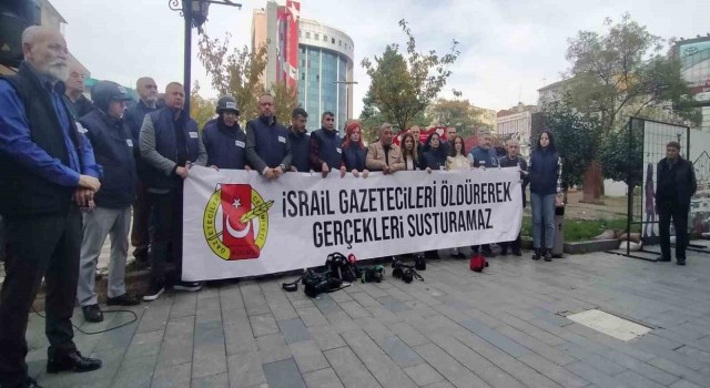 Gazeteciler İsrail’in meslektaşlarına yönelik saldırılarını protesto etti