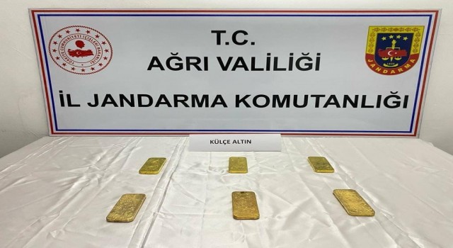 Ağrı’da piyasa değeri 27 milyon 300 bin değerinde altın yakalandı