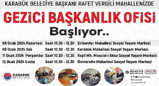 Gezici Başkanlık Ofisi Başlıyor..