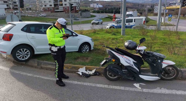 Samsun’da otomobil ile motosiklet çarpıştı: 2 yaralı