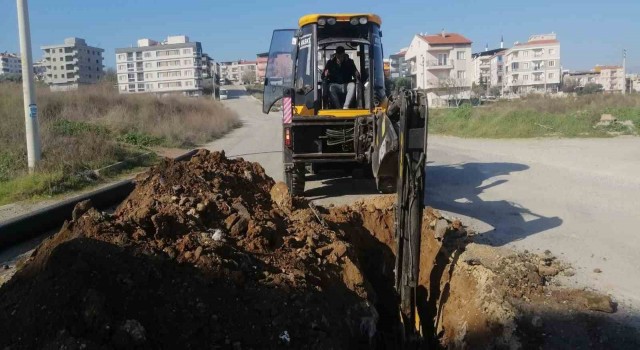 Turgutlu Fatih Sanayi Sitesi’nde yağmur suyu hattı çalışması yapıldı