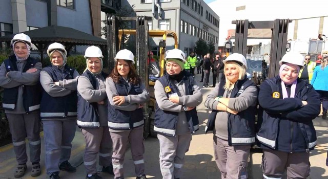 Yalova’da tersanelerin ”yükünü” kadın forklift operatörleri kaldırıyor