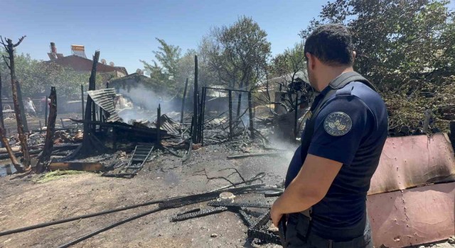 Elazığ’da ahır ve kümes yangını: 15 keçi, 29 tavuk telef oldu