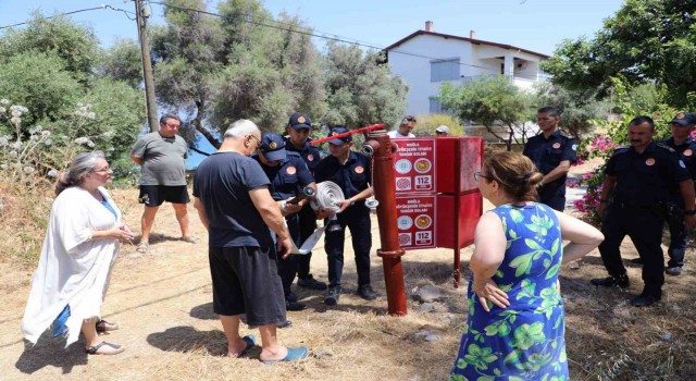 Fethiye Şövalye Adası sakinlerine yangın eğitimi