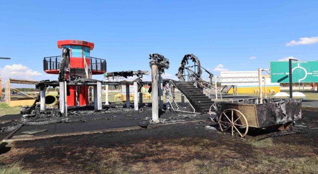 Aziziye'deki park yangınında failler tespit edildi