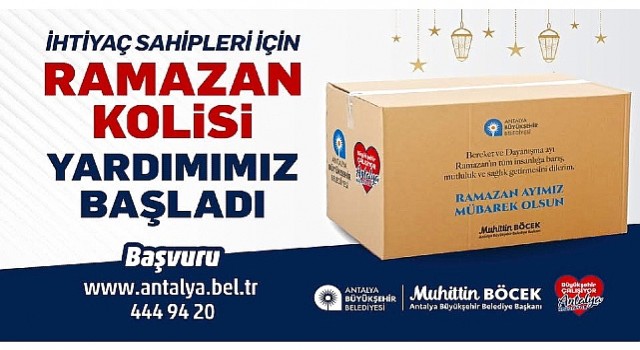 Antalya Büyükşehir Belediyesi ihtiyaç sahiplerini yalnız bırakmıyor