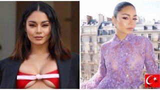 Paris Moda Haftası'nın pelerinli güzeli Vanessa Hudgens