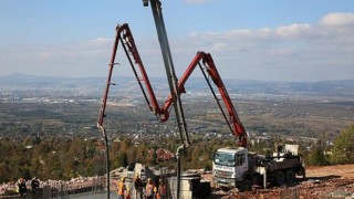 Teleferik projesinde temel betonu atıldı