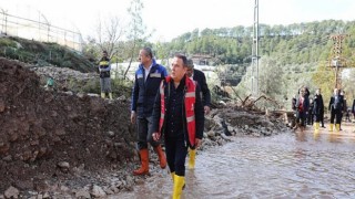 Antalya Belediye Başkanı Muhittin Böcek Sel Afeti Yaşanan Kumluca’da