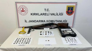 Kırklareli’nde tarihi objeler ele geçirildi