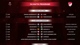 Trendyol 1. Lig’de son haftanın programı açıklandı