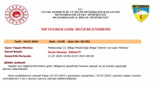 Meteorolojiden Elazığ için sıcaklık uyarısı