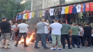 Alanya’da marka avukatları ile esnaf arasında arbede