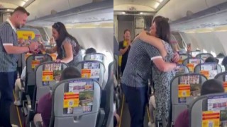 Dünyaevine ilk adımı gökyüzünde attılar